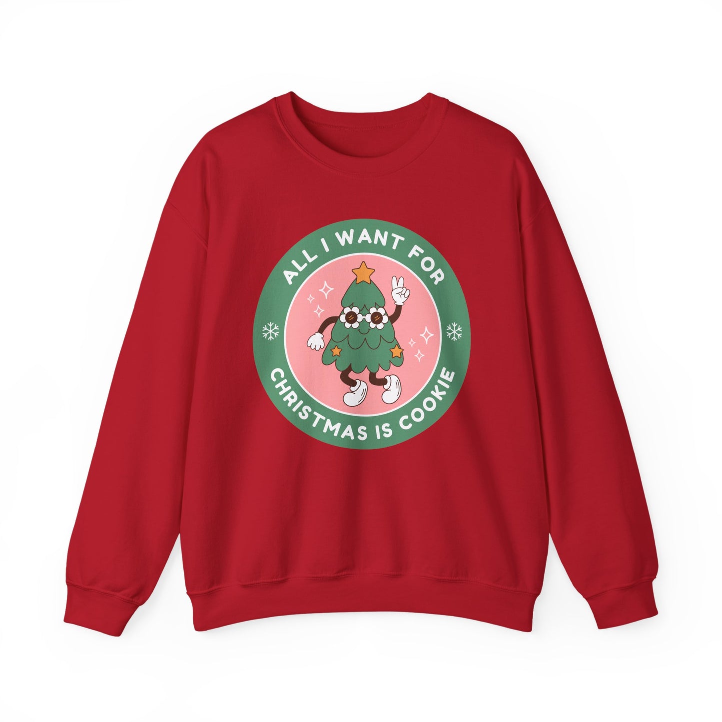 Christmas Cookie Sweatshirt - Retro Christmas Tree