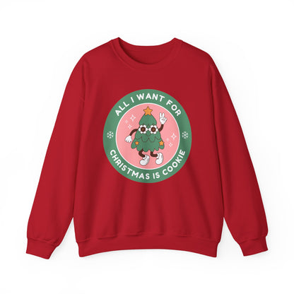 Christmas Cookie Sweatshirt - Retro Christmas Tree
