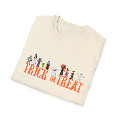 Halloween Trick or Treat Unisex T-Shirt, Spooky Shirt for Kids & Adults, Funny Halloween Tee, Costume Party Wear, Fall Festivities