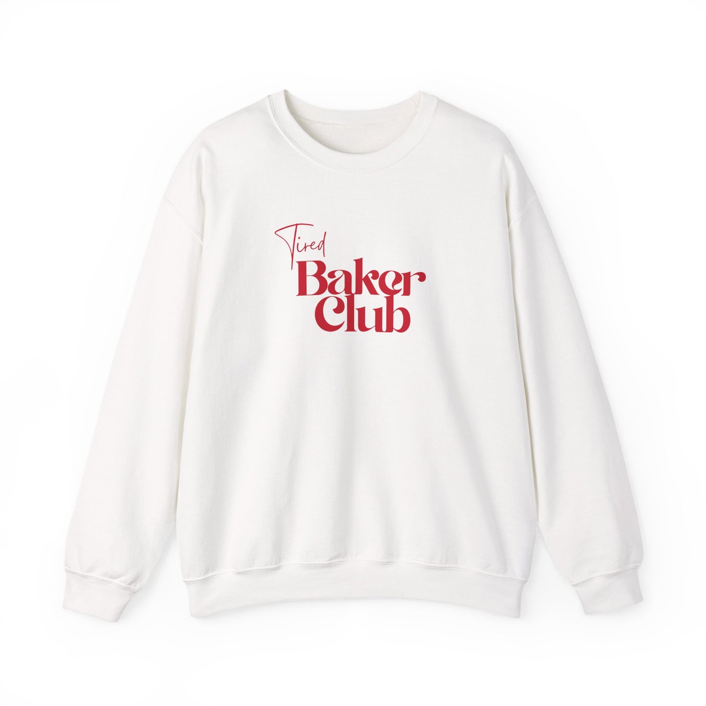 Tired Baker Club Sweatshirt - Simple Retro Color