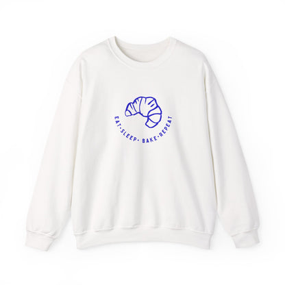 Eat Sleep Bake Repeat Sweatshirt with Croissant