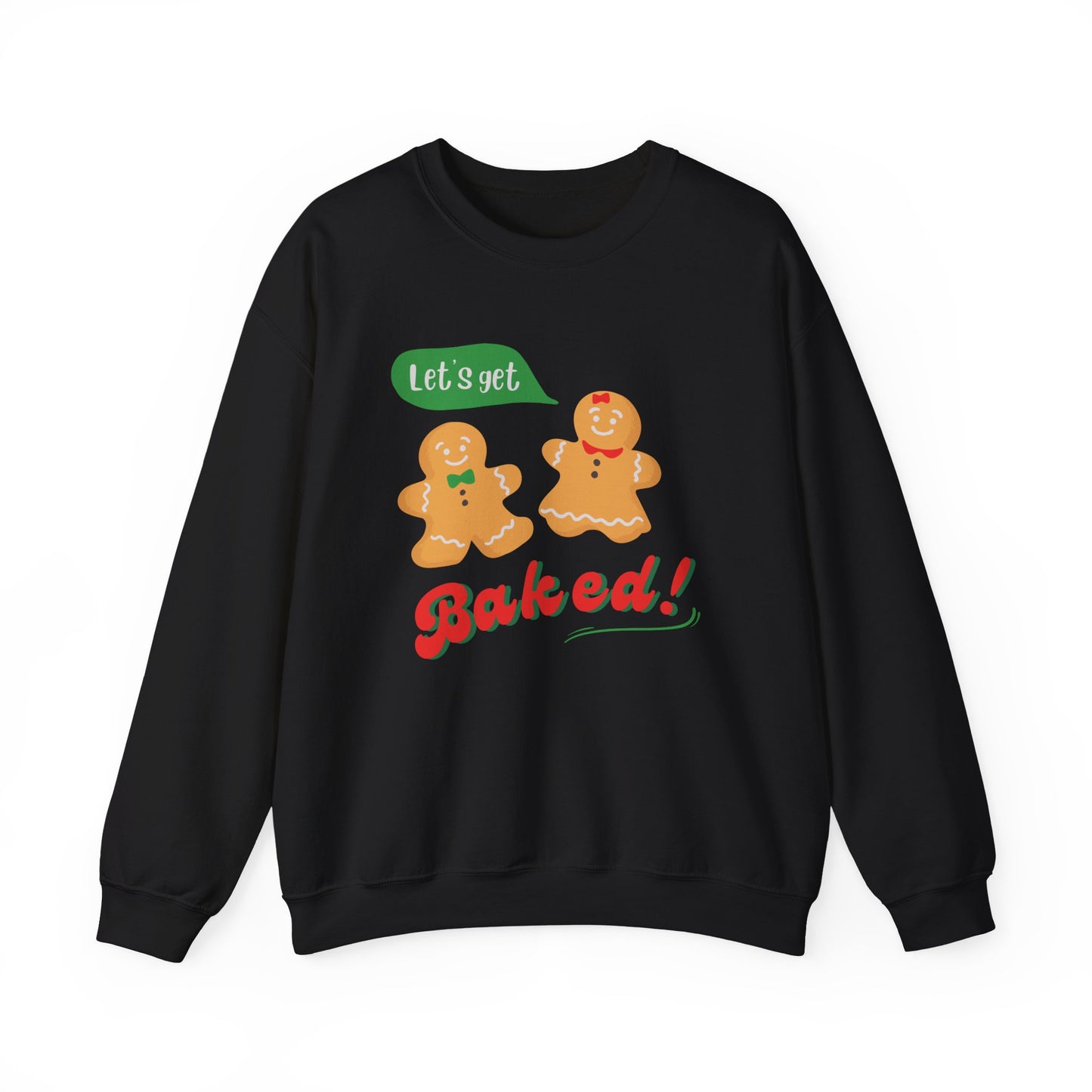 Christmas Baking Sweatshirt - Cute Gingerbread Couple