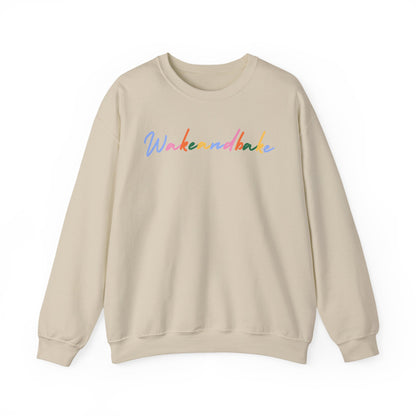 Colorful Wake and Bake Sweatshirt