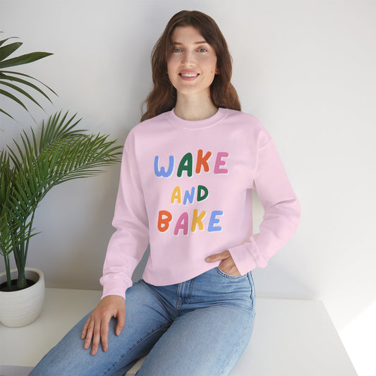 Colorful Wake and Bake Sweatshirt
