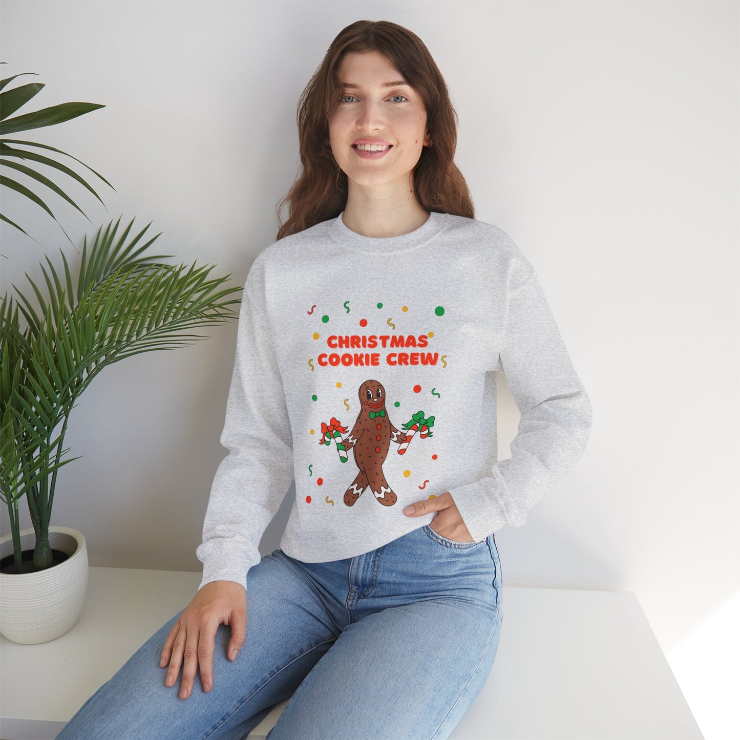 Christmas Cookie Crew Sweatshirt, Holiday Fashion, Festive Apparel, Cozy Crew, Gift for Bakers, Winter Wear