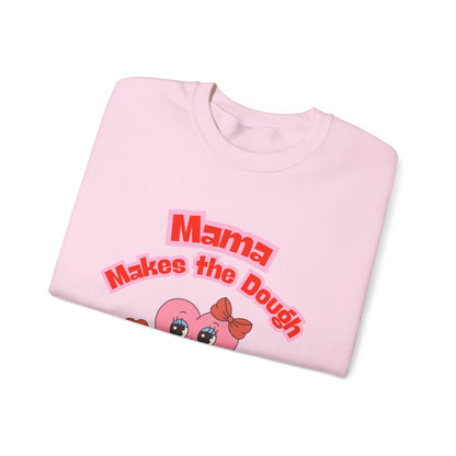 Mama Makes the Dough Sweatshirt - Pink Heart Design