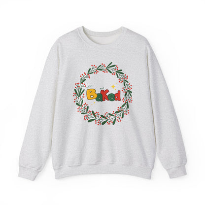 Christmas Baking Sweatshirt - Christmas Wreath