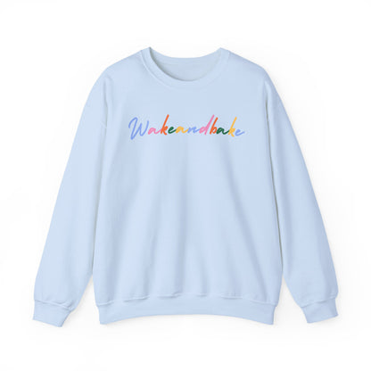 Colorful Wake and Bake Sweatshirt