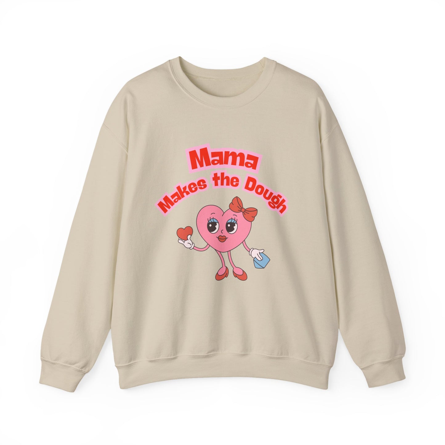 Mama Makes the Dough Sweatshirt - Pink Heart Design