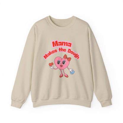 Mama Makes the Dough Sweatshirt - Pink Heart Design