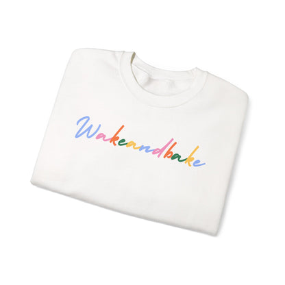 Colorful Wake and Bake Sweatshirt
