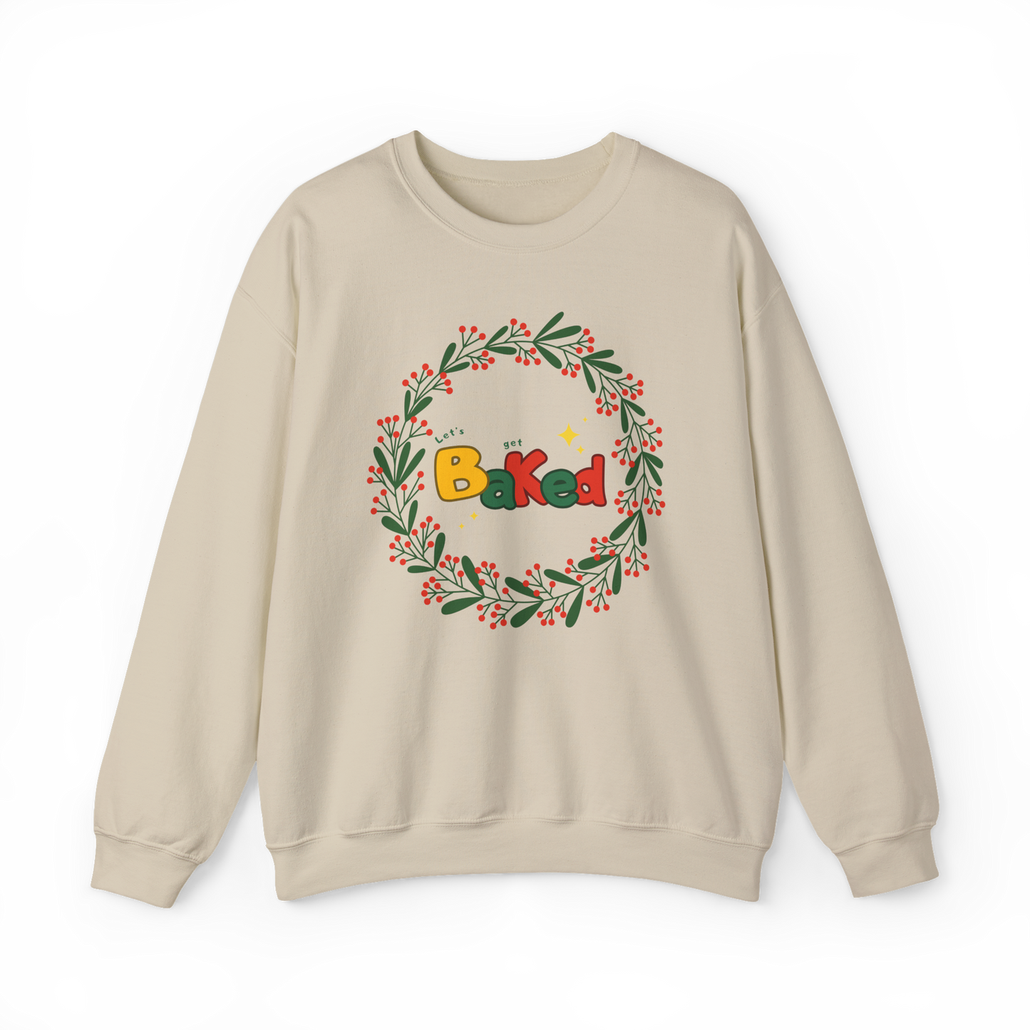 Christmas Baking Sweatshirt - Christmas Wreath