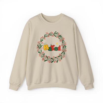 Christmas Baking Sweatshirt - Christmas Wreath