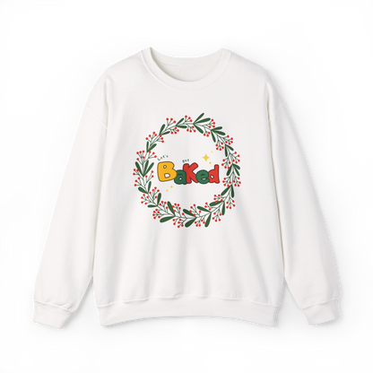Christmas Baking Sweatshirt - Christmas Wreath